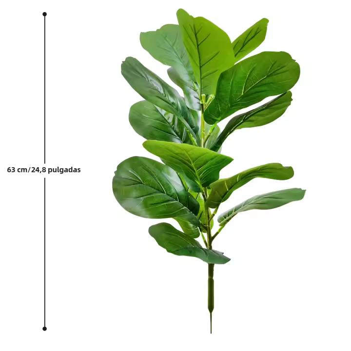 Arbusto Artificial De Ficus De 45-63cm Estilo Nórdico Planta Potted Para Decoración De Hogar Y Jardín Material Plástico - 1