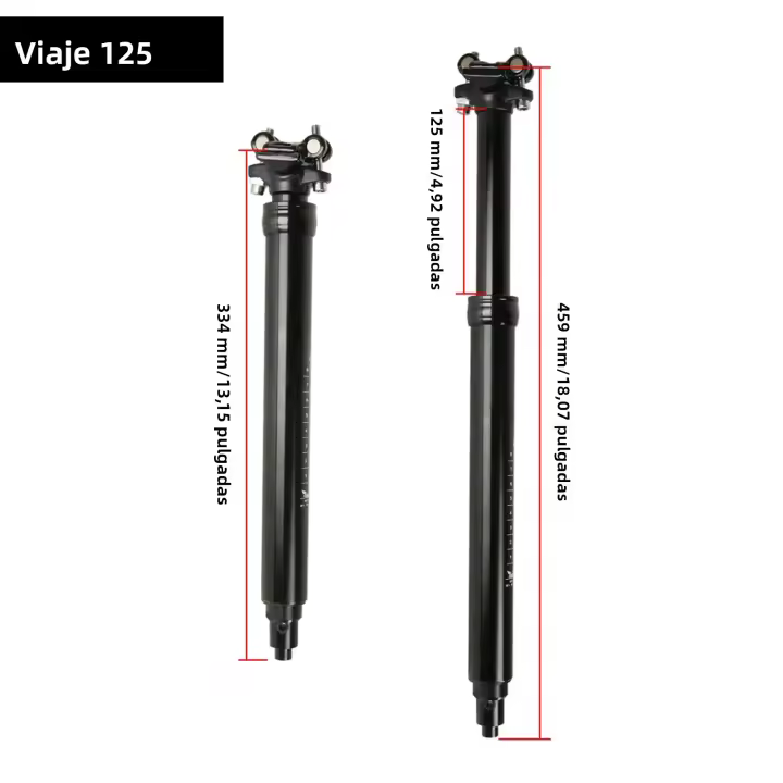 Post De Silla De Bicicleta De Aluminio 100-170mm 31.6mm Para Bicicleta De Montaña Y Carretera Control Remoto Hydraulico LIXADA - 1