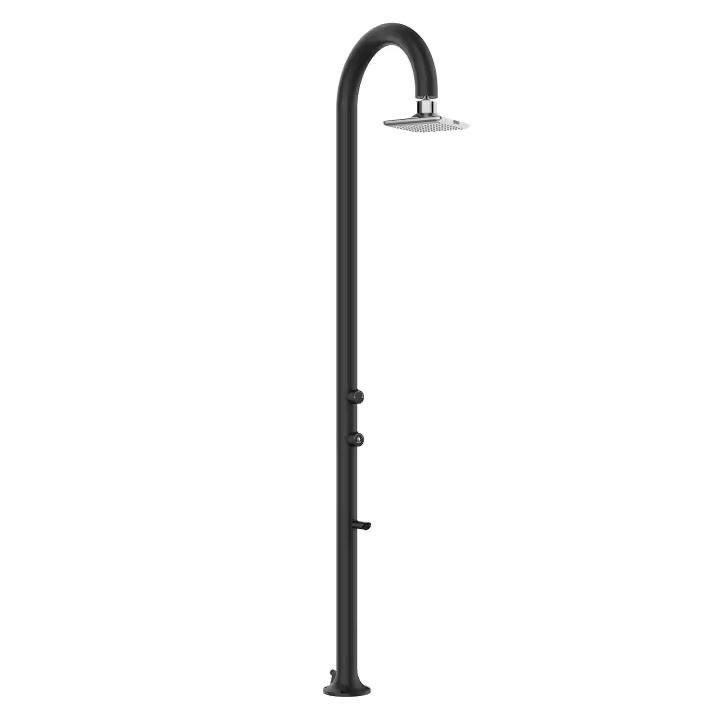 Ducha Sined Led De Aluminio With Doble Toma Negra - 1