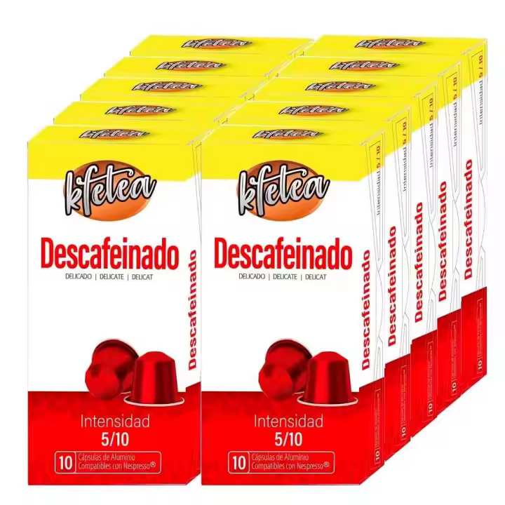 10 cajas de Descafeinado Kfetea Nespresso 100 cápsulas - 1
