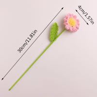 Flores Creativas De Hilo Tejido a Mano En Estilo Margarita Para Decoración De Fiesta Boda Regalo DIY Sin Personalización - details 0
