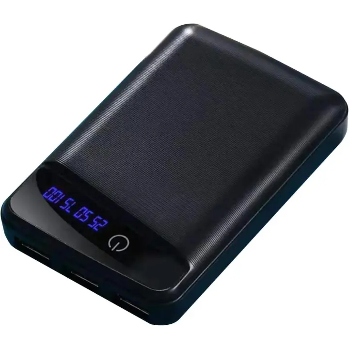Batería externa de carga rápida, 3 x 18650, carcasas de plástico, 3 puertos USB, batería de entrada no incluida, artículos esenciales de viaje - 1