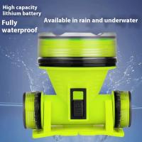 Linterna De Inmersión Recargable Portátil Super Brillante LED Submersible Impermeable 350m Para Buceo Y Pesca Con Tres Modos De Iluminación - details 2