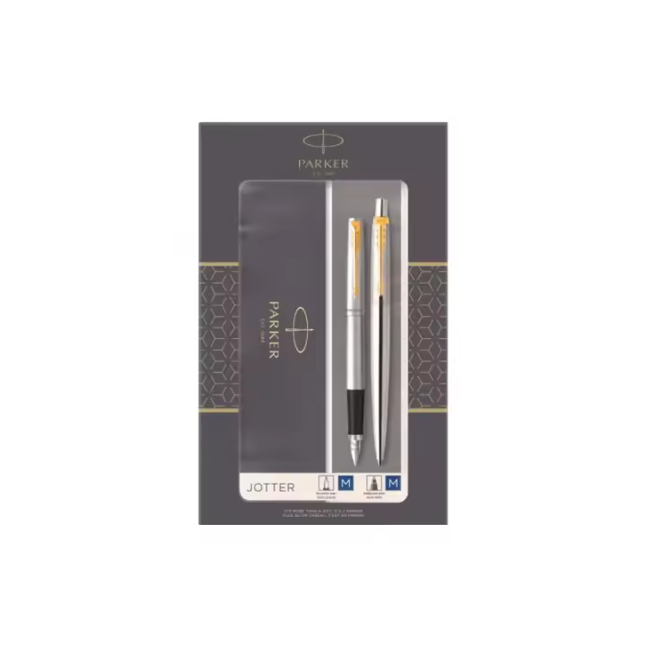 Parker - 2093257 juego de bolígrafos Negro, Cromo, Oro 2 pieza(s) 2093257 - 1