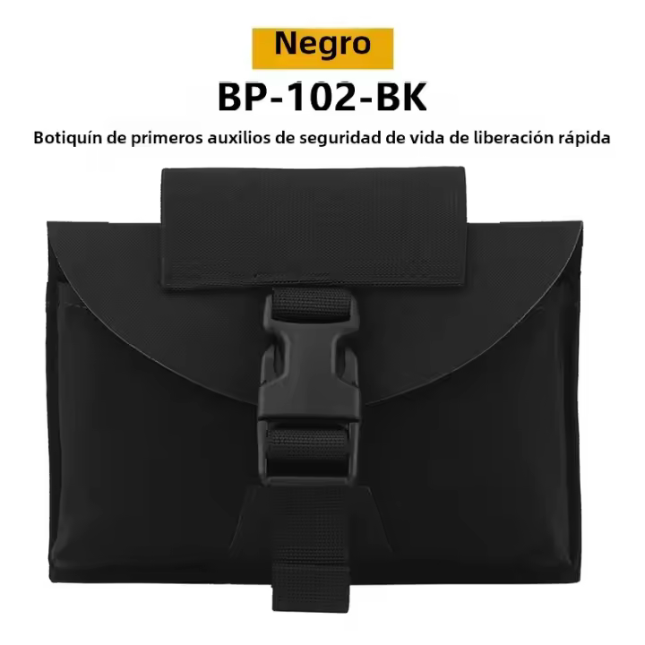 Chaleco De Camping Con Cinturón De Cintura Y Segunda Generación De Sellado Molle Quick Release Bolsa De Primeros Auxilios Para Exterior Y Caza - 1