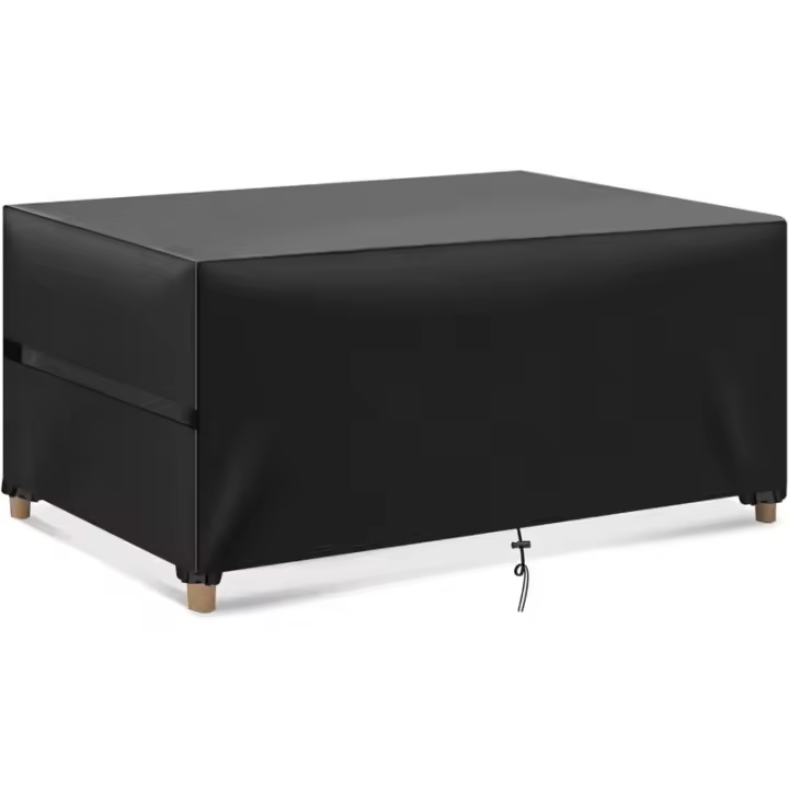 Bcc Cubierta Para Muebles De Jardín, 160x160x80cm Poliéster Negro Tela Oxford Cubierta Para Muebles De Jardín Cubierta Impermeable Para Mesa De Jardín Con Cordón Y Broche - 1