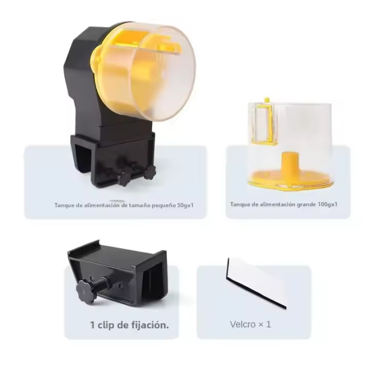 Alimentador De Acuario Inteligente Automático Para Peces Tanque De Goldfish Capacidad De Alimentación Máxima 500g Material Plástico Pantalla LCD - 1