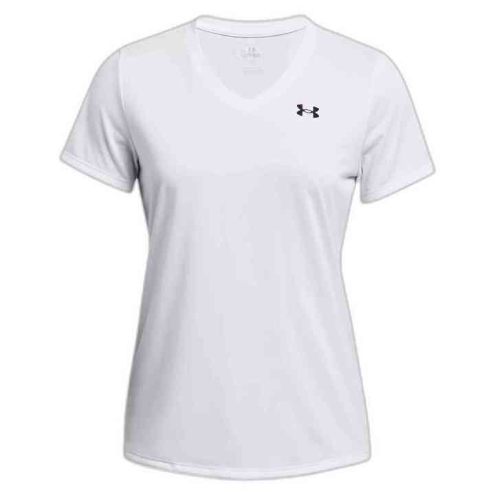 Under Armour Tech SSV-Solid White Athletic Shirt for Men, fitted design, quick-dry fabric, perfect for gym and running sessions in autumn and winter, combines with any sports outfit, ideal moisture-wicking performance.