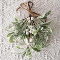 Falsas Ramas De Mistletoe Artificiales Con Efecto De Niebla Decoración Festiva Para El Hogar Y Navidad Ramas Duraderas De Flores Artificiales Para Uso Interior En Invierno - details 11