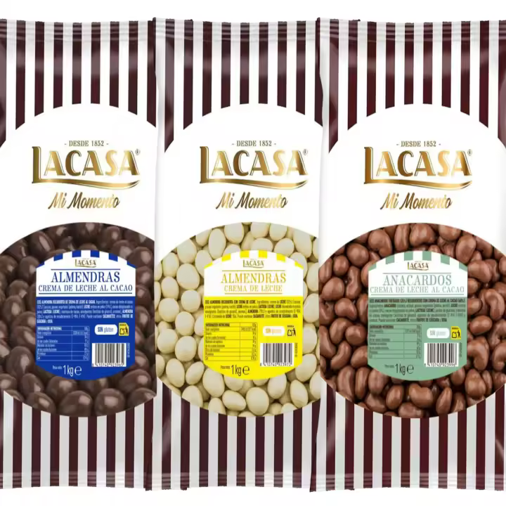 Lacasa Mi Momento pack 3kg bolas: Almendra con chocolate con leche ,Almendra con chocolate Blanco ,Anacardo leche - 1