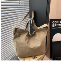 Bolso De Hombro Para Mujer De Lona Gran Capacidad Estilo Literario Ligero Y Sencillo Bolso Cruzado Con Manija De Viaje - details 46