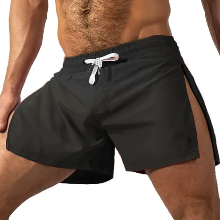Shorts Deportivos De Verano Para Hombres Quick Dry Running Gym Playa Entrenamiento Fitness Con Cierre De Cordon Y Bolsillo Lateral - 1