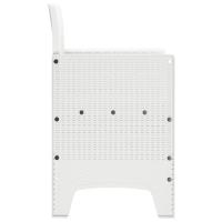 Silla de Jardín vidaXL Set de 2 Blanco, Antracita Polipropileno, Poliéster - details 5