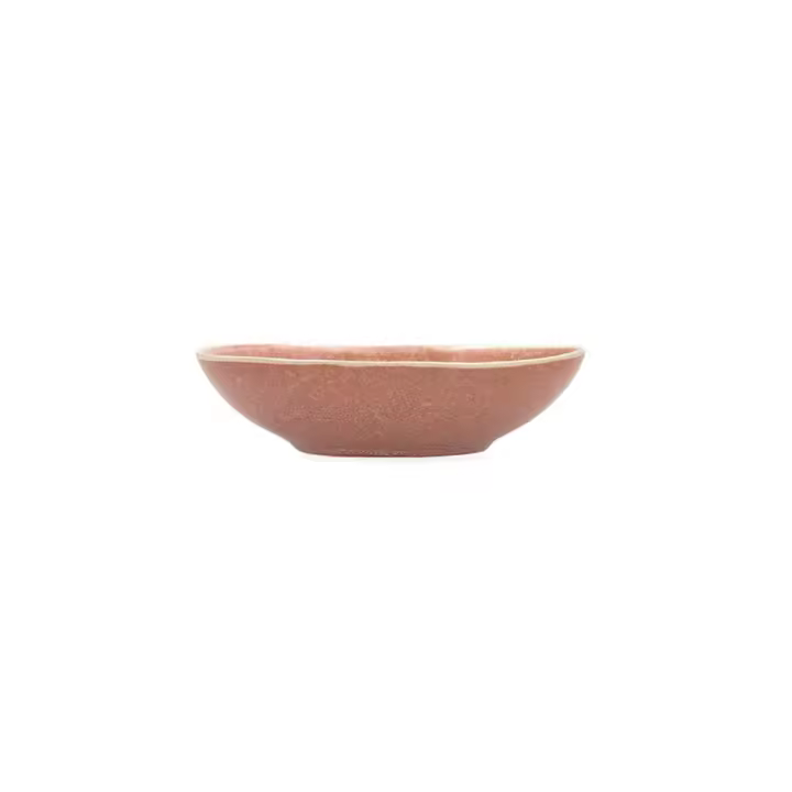 BIDASOA GIO Bol Oval Cerámico 15X12,5X4CM Terracota Liso Relieves organicos - 1