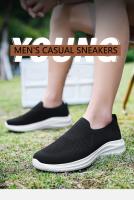 Zapatos De Vulcanización Para Hombre Moda Transpirable Zapatillas Casuales De Malla Ligeros Y Cómodos Para Exterior Y Caminar - details 1