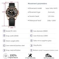 Reloj Mecánico Para Hombre PAGANI DESIGN PD-1651 V3 Cristal De Zafiro Acero Inoxidable Resistente Al Agua NH35Luxury Automatic Watch - details 1