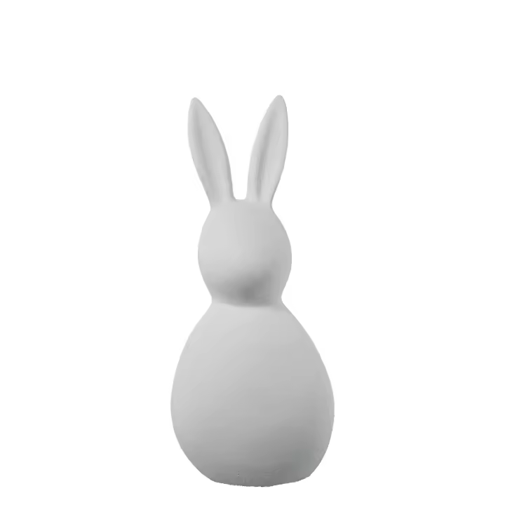 Figura ceramica conejo 44cm blanco 18x18x44cm - 1