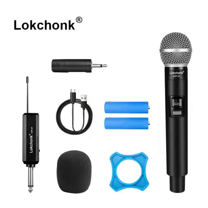 Micrófono Inalámbrico Profesional PG58 2 Canales UHF Frecuencia Fija Micrófono De Mano Para Fiesta Karaoke Iglesia Show Reunión - 1