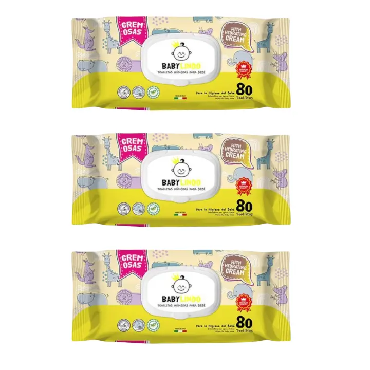 Baby lindo - Pack ahorro de Toallitas Cremosas - 240 Unidades  Suavidad, Cuidado e Hidratación para la Piel de tu Bebé - 1