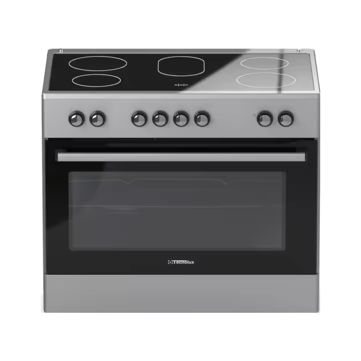 ALPHA Cocina Eléctrica TECNOLUX LUX-90 Inox, Vitrocerámica, Horno Eléctrico, **Alta Gama** - 1