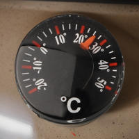 Termómetro De Precisión Alta 20/27mm Para Interior Y Exterior Impermeable Plástico Medidor De Temperatura Para Jardín Negro - details 1