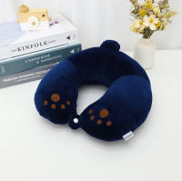 Cojín de Viaje U con Diseño de Patitas EILV– Almohada Cervical Suave para Avión, Coche o Casa – 4 Colores - details 0