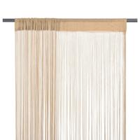 vidaXL Cortina de Flecos para Puerta 2 Piezas 100x250 cm Tela Estor Hilos Color Azul,  Beige,  Blanco y mas - details 1