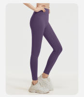 Pantalones de yoga deportivos nude para fitness, cintura alta, levantamiento de cadera, pantalones de yoga adelgazantes para vientre. - details 23