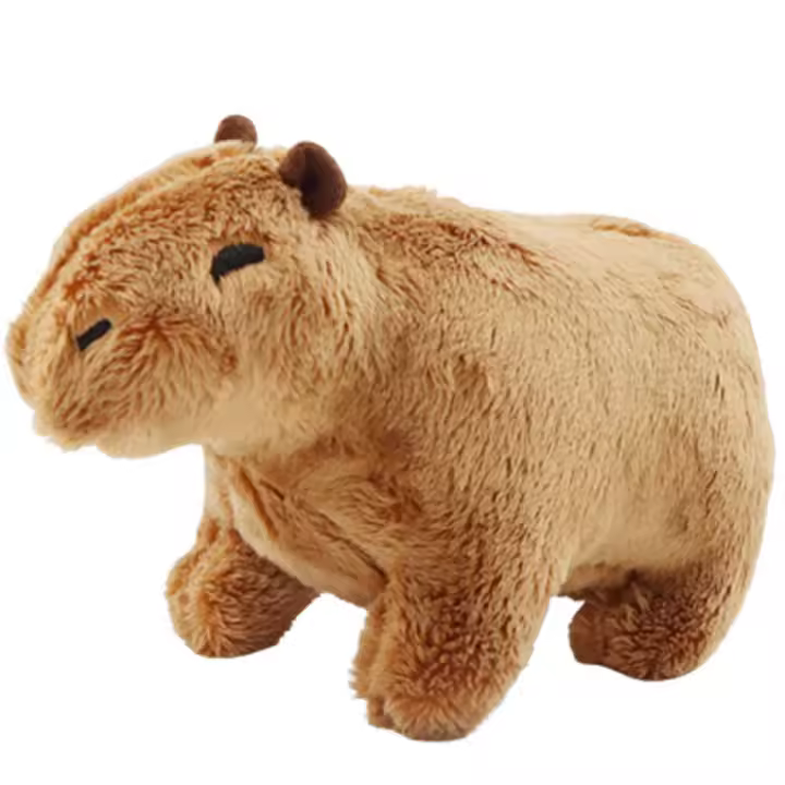 Juguete De Peluche De Capibara Simulación 18cm Suave Y Fluffy Regalo De Cumpleaños Para Niños Decoración Para Habitación Animal De Peluche Real De Alta Calidad - 1