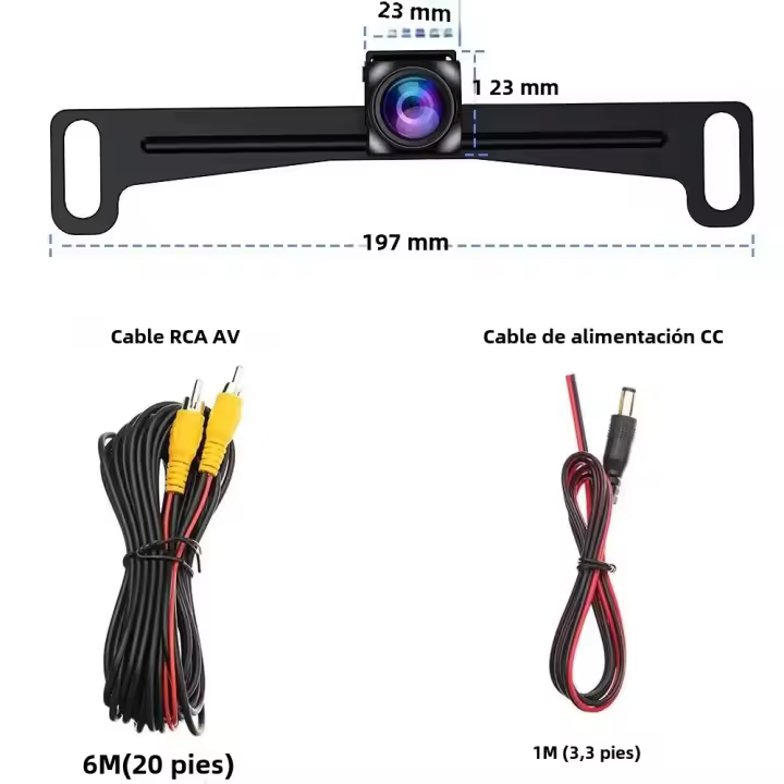Cámara De Retrovisión Para Coche Cámara De Apertura Trasera Impermeable Con Visión Nocturna Instalación Fácil Para Camión Pickup SUV - 1