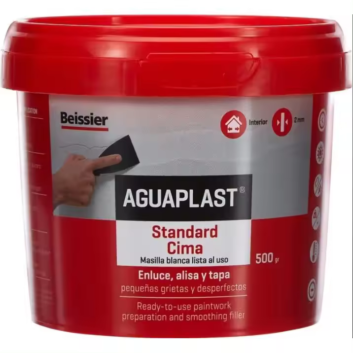 Masilla Aguaplast Standard Cima Beissier lista Para Usar para enlucir, alisar y tapar grietas en diferentes tamaños y formatos - 1