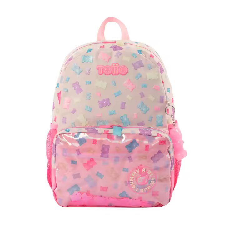 Totto Mochila infantil  Gummy Bear -Dimensiones:29 x 40.5 x 12 cm-Material: poliester - 1