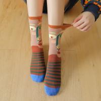 Calcetines De Algodón Para Mujer Estilo Harajuku Con Diseño De Pintura Artística Divertida Kawaii Paisaje Girasol Y Dinosaurio Regalo De Navidad - details 1