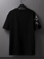 Camiseta De Hombre Casual Con Estampado De Mariposa Y Tinta Salpicante Cómoda Transpirable Secado Rápido Manga Corta Para Verano - details 2