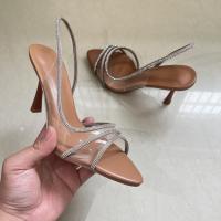 Sandalias De Transparencia Para Mujer Verano 2025 Con Tacón Alto Y Cadena De Diamantes Slingback Zapatos Sexys Para Fiesta Y Boda - details 3