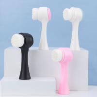 Cepillo De Limpieza Facial De Silicona Doble Cara RANCAI 1 Pieza Limpia Y Elimina El Maquillaje Del Rostro Herramienta De Cuidado De La Piel - details 0
