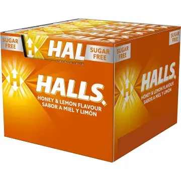 Halls Eucalipto,limon y miel,extra fuerte- original  Caramelo duro Caja con 20 Sticks de 32 g - 1
