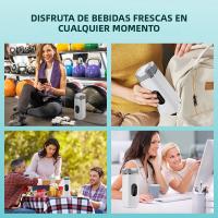 Batidor De Frutas Portátil 420ML 12 Hojas Recargable USB Mezclador De Smoothies 2 En 1 Botella De Cocina Herramienta De Alimentos - details 10