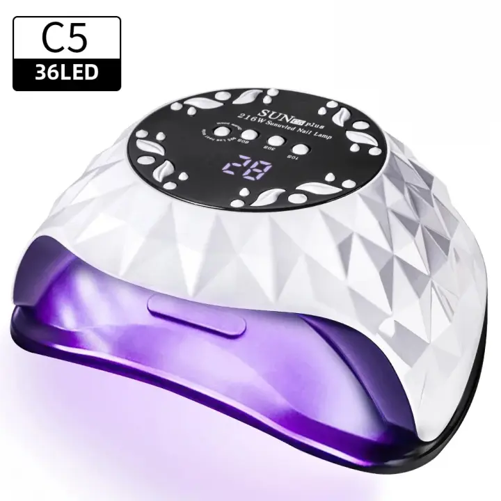 Lámpara UV Para Uñas 36 LEDs Con Pantalla LED Y Diseño De Diamante Secador De Esmalte De Gel Profesional Para Manicura Y Uso Doméstico - 1
