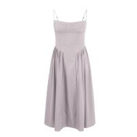 Vestido Midi Elegante Y Delgado Sin Espalda Para Mujer Vestido De Fiesta De Verano Elegante Con Suspensión Sólida Vestidos Para Mujer - details 35