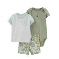 Nueva ropa infantil de verano para niños, bebés y niños pequeños, pantalones cortos de manga corta, camisetas, trajes de tres piezas. - details 15