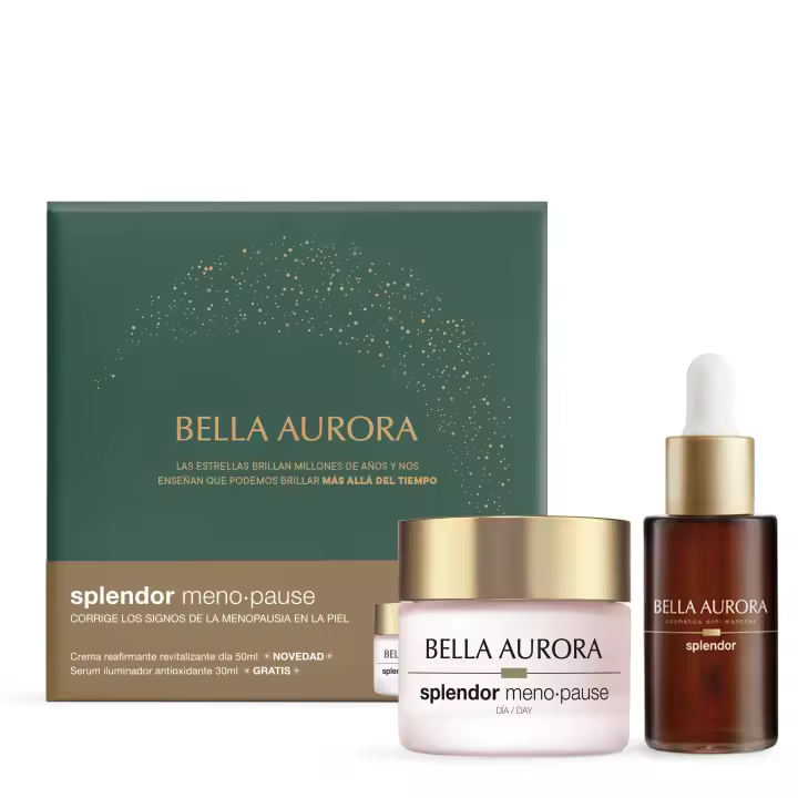Pack Bella Aurora Splendor Menopause – Crema Reequilibrante Día + Sérum Antiedad con Ácido Hialurónico y Vitamina C - 1