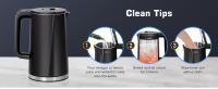 AIGOSTAR Hervidores de Agua Eléctricos con Acero Inoxidable,  Doble Protección Contra El Escaldado, Ebullición Rápida, ( 1,7L 2200W) - details 4
