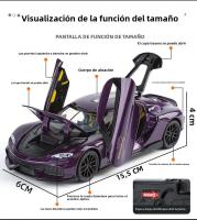Modelo De Coche De Lujo Gemini GT a Escala 1:32 En Aleación Con Sonido Y Luz Regalo Para Niños Vehículo De Simulación Coleccionable - details 6