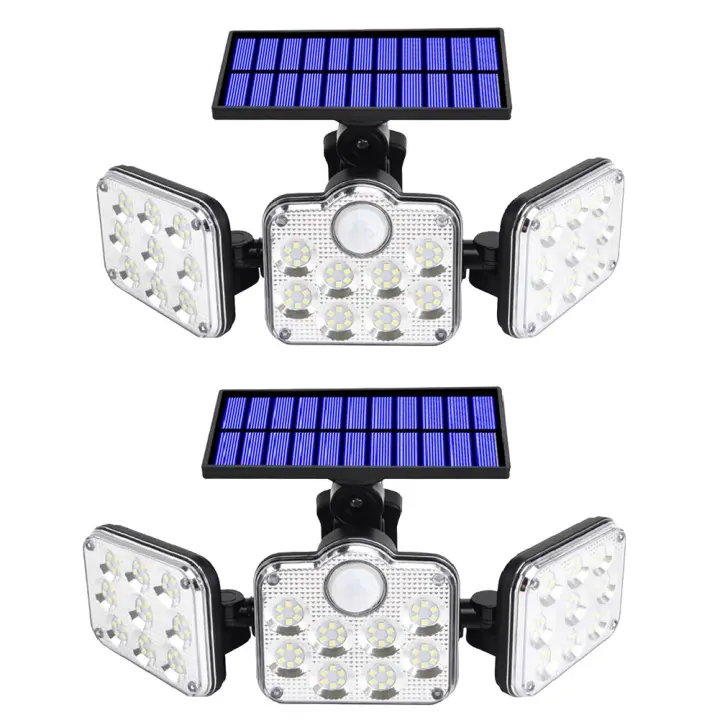 Luces Solares Al Aire Libre Con Sensor De Movimiento ③ Modos De Iluminación,③60o Rotativo Luces Solares Al Aire Libre IP65 Impermeable. 2 und. EFOV - 1
