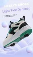 Zapatos De Patinaje Para Niños 2024 Nuevos Primavera Otoño Doble Rueda Deportivos Respirables Talla True Fit Material Superior Cuero - details 2