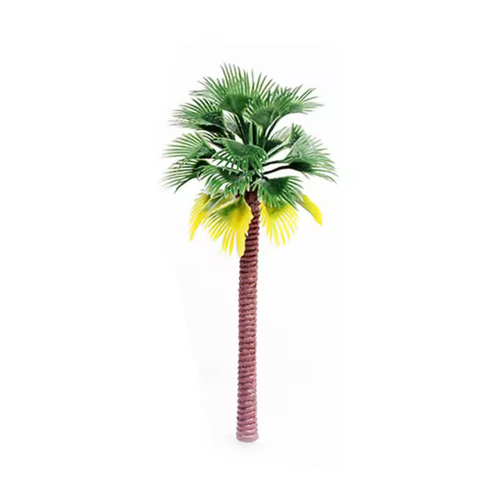 Modelo De Palmera Artificial En Plástico Para Escenario De Rainforest Hojas De Palma De Alta Calidad Figura Moderna Para Decoración - 1