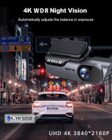 Cámara DVR De Coche UHD 4K 3840x2160P Con WIFI Grabador De Video De Conducción Monitor Nocturno Black Box 24 Horas Vigilancia - details 4