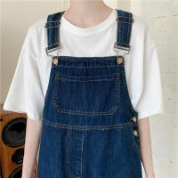 Vestido De Denim Para Mujer Verano Primavera Sin Mangas Con Tirantes Estilo Casual Solado Medio Traje De Mujer Juvenil - details 2
