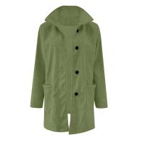 Chaqueta De Lana Para Mujer Con Bolsillos Cuello Lapel Larga Casual Invierno Abrigo Elegante De Color Sólido Talla plus - details 20